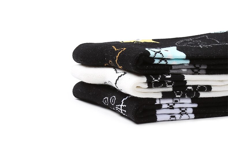 Women's Long Cats Printed Socks