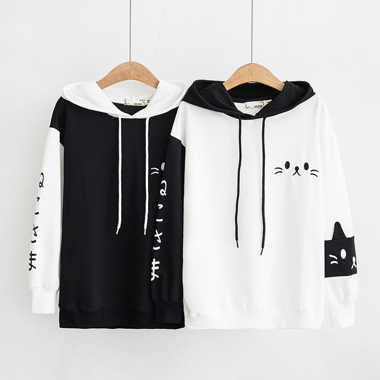 Women's Cat Style Autumn Hoodie