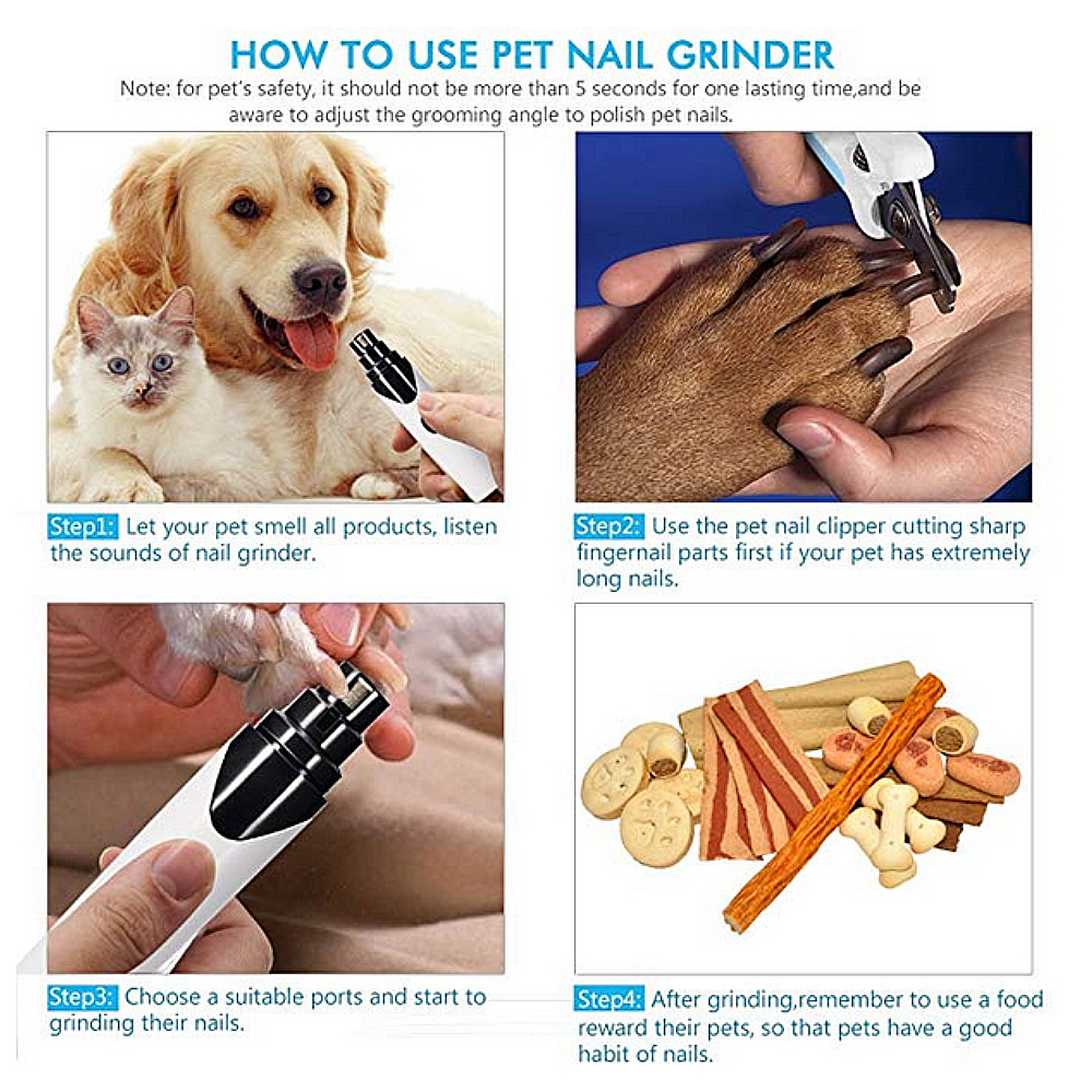 Quiet USB Rechargeable Pet Nail Trimmer