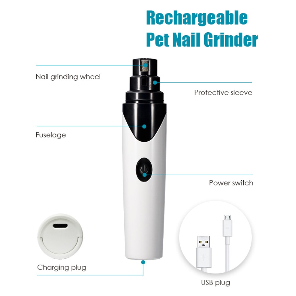 Quiet USB Rechargeable Pet Nail Trimmer